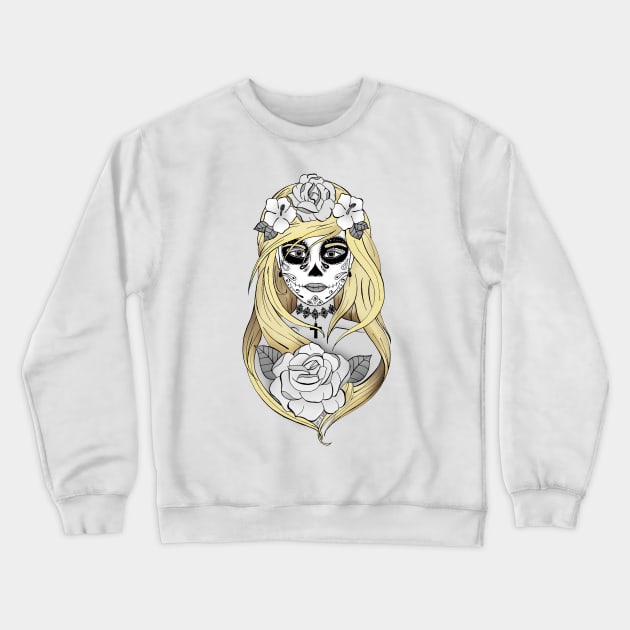 Art et Be - Santa Muerte Blond Crewneck Sweatshirt by Art_et_Be